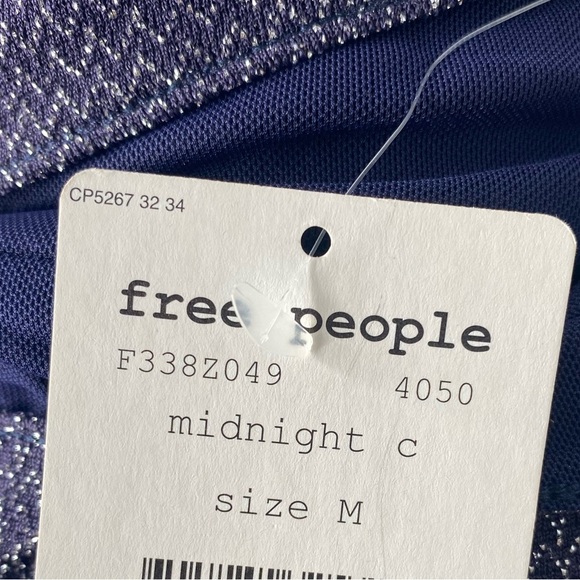 Free People NWT Midnight Shimmer Skater Mini Metallic Dress - Picture 4 of 8